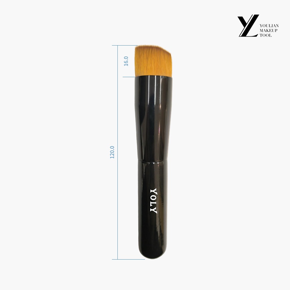 Cepillo de base top plana negra redonda